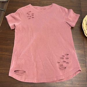 Alphalete Distressed Tee - Mauve